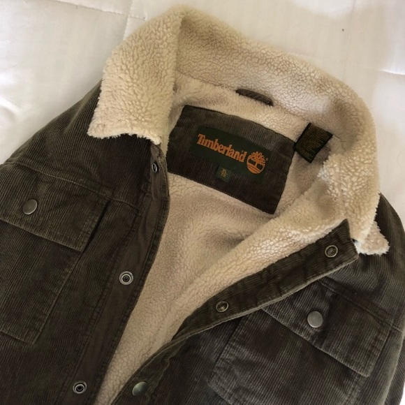 Olive timberland Sherpa jacket - Picture 7 of 7